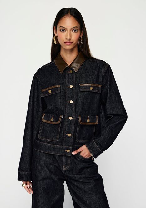 Hovedbilde MOS Nia denim jacket, mørkeblå 