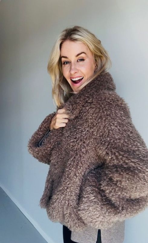 Amuse faux fur Jakke Taran Nougat