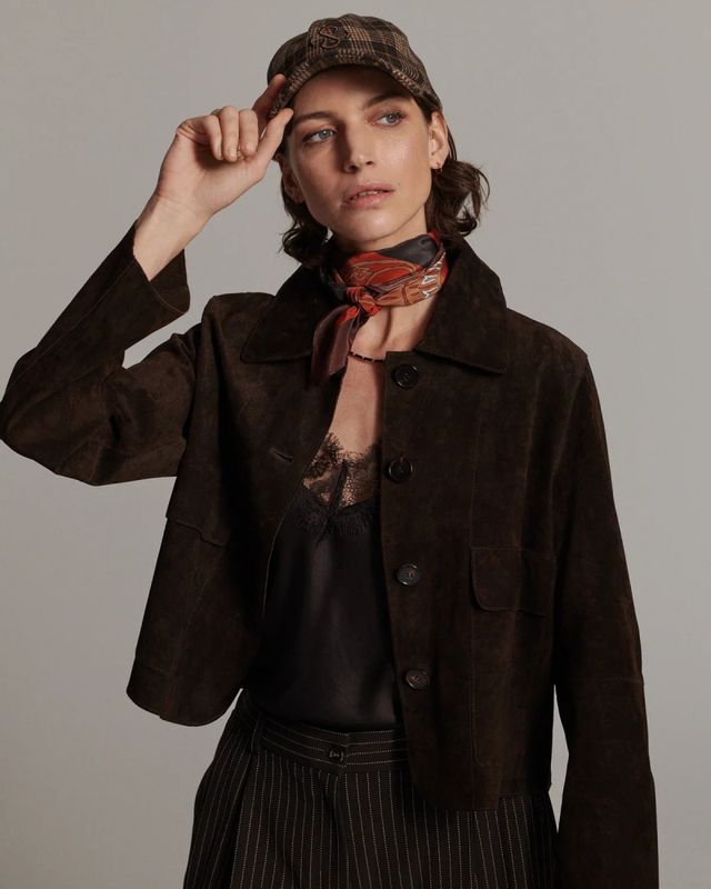 Summum jacket suede, mokkabrun