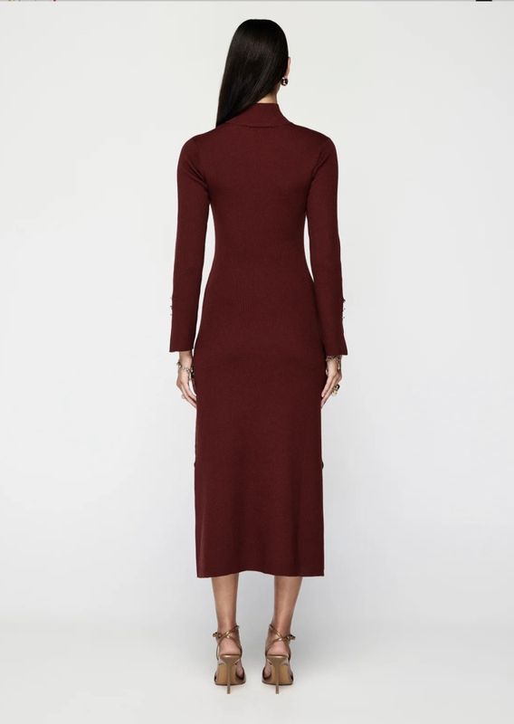 MOS Vela midi dress, burgunder