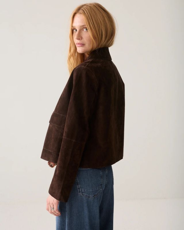 Summum jacket suede, mokkabrun