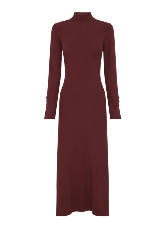 MOS Vela midi dress, burgunder