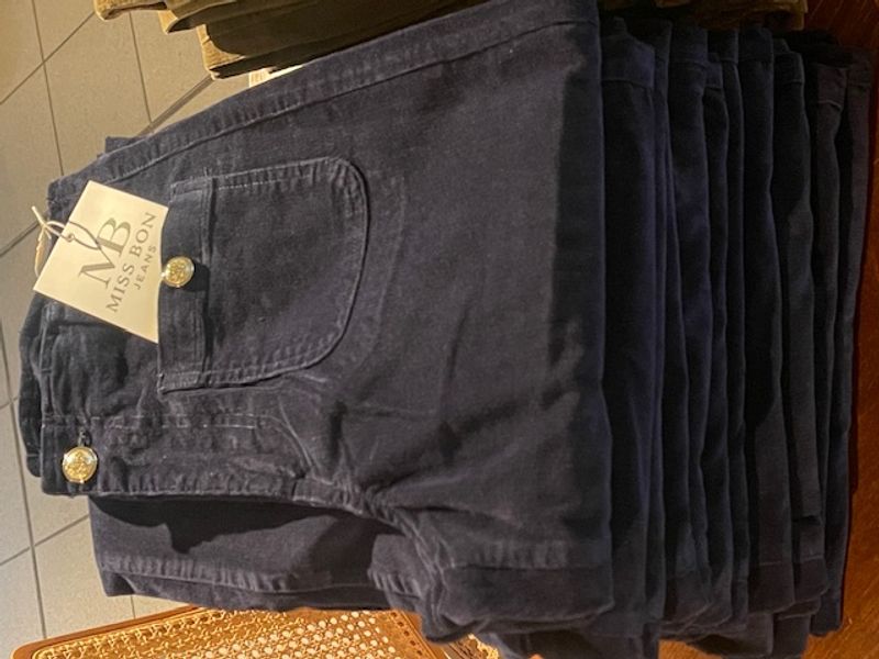 Miss Bon, Baby cord, navy og beige