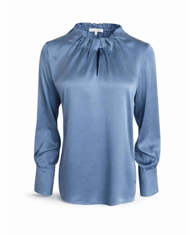Amuse Ada silkebluse, blå