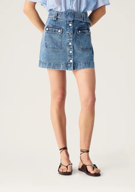 Hovedbilde Mos, Aveline denim mini skjørt, denimblå