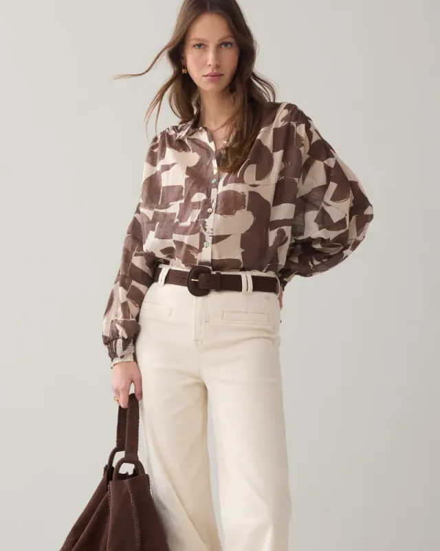 Summum, suede belt big buckle, mørk brun