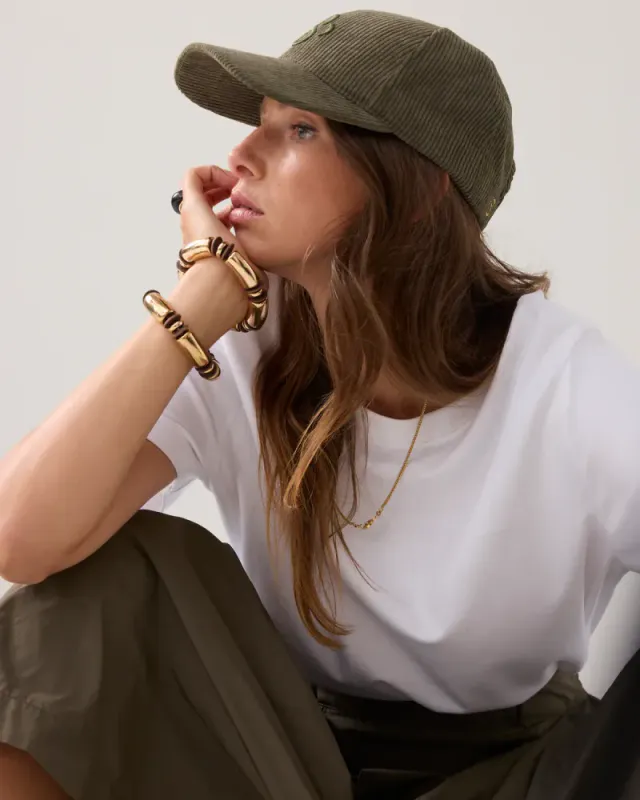 Summum caps, beige,  naturhvit og grønn